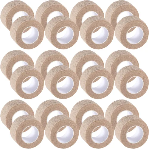 Vista 25 de IndigoCase Paquete de 12 vendajes autoadhesivos de 1 pulgada, paquete variado de vendajes de color negro, cinta elástica de agarre deportivo