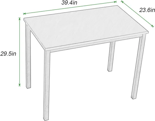 Vista 210 de DlandHome Escritorio pequeño para computadora de 31.5 pulgadas, mesa de escritura para espacios pequeños, mesa de estudio, escritorio para Negro