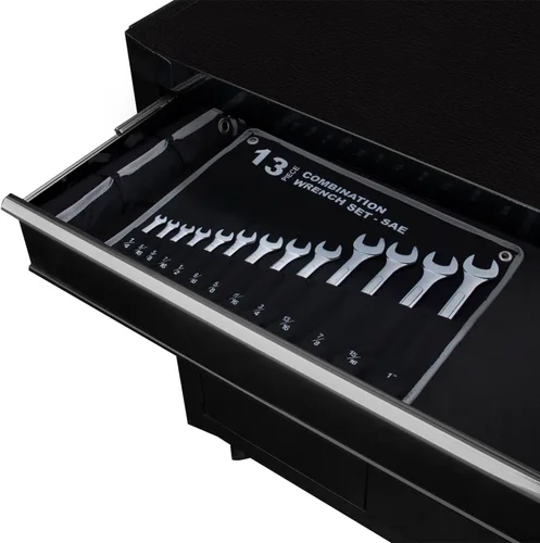 Vista 7 de Juego de 13 llaves de combinación SAE completo en bolsa enrollable, sin tamaños de pulgada omitidos desde 1/4" hasta 1" Juego de llaves de mejor