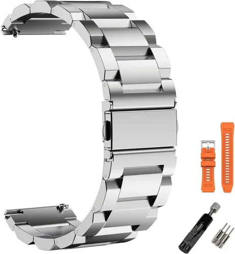 Vista 8 de Correa de reloj inteligente de 0.866 in, paquete de 2 correas de repuesto para reloj inteligente AMAZTIM M2/T2, compatible con SUNKTA K-52, correas