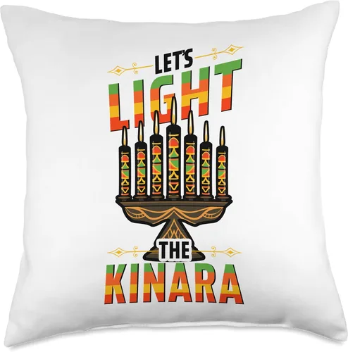Vista 5 de African American Pride & Kwanzaa by NLTS Let's Light The Kinara Kwanzaa - Almohada para velas, 16 x 16 pulgadas, multicolor
