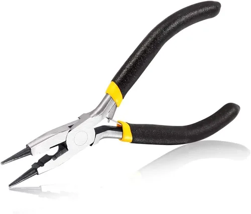 Vista 13 de SPEEDWOX Alicates de punta de cadena, alicates de punta larga de 5 pulgadas, mini cortador de alambre para áreas confinadas difíciles de alcanzar