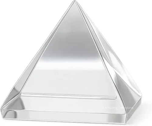 Vista 91 de Amazing Gemstone Piedras curativas de cristal de pirámide de piedra lunar arcoíris – Estatuilla de pirámide de piedra natural de 1 pulgada