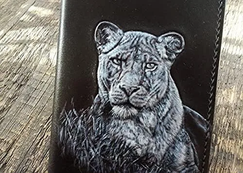 Vista 2 de 3D Genuine Leather Travel Passport Cover, Passport Holder, Passport Case, Hand-Carved, Hand-Painted, Leather Carving, Custom wallet, Personalized