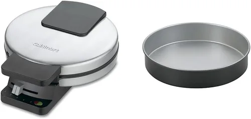 Cuisinart Classic Maker, gofre redondo, plateado y molde redondo para pasteles de 9 pulgadas, utensilios para hornear antiadherentes clásicos del