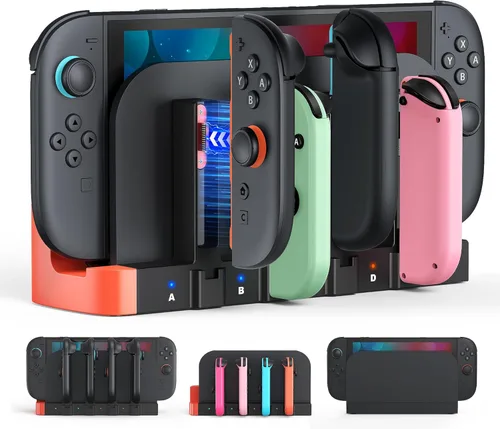 Vista 9 de Klipdasse Base de carga para controlador Switch 2, [carga de doble dirección] Carga acoplable para joycon 2 - Soporte de cargador FastMagnetic
