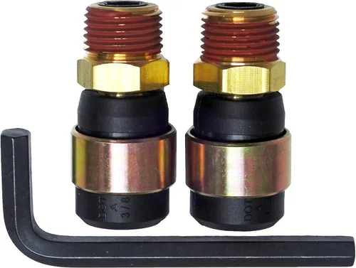 Kit giratorio de reparación rápida de goma para camiones y remolques, accesorios NPT de 3/8 pulgadas