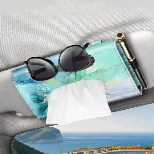 Vista 9 de CaseBot - Soporte de pañuelos para visera de coche, soporte de servilletas para visera de sol, porta mascarillas para coche, caja de pañuelos