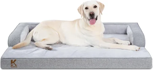 Vista 18 de KSIIA Cama lavable para perros mayores de tamaño mediano, sofá ortopédico cálido y suave para mascotas, sofá impermeable para mascotas con lados