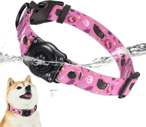 AirTag - Collar de perro con soporte integrado IP68 impermeable para collar de AirTag, fácil de limpiar, ultra duradero, a prueba de olores, a