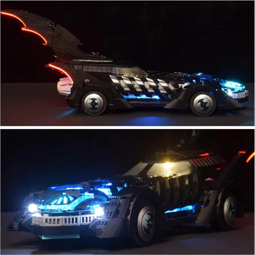 Vista 4 de LightGo Kit LED para Batman Forever Batmobile compatible con Lego 76304 Juego de ladrillos de iluminación no incluido (versión clásica)
