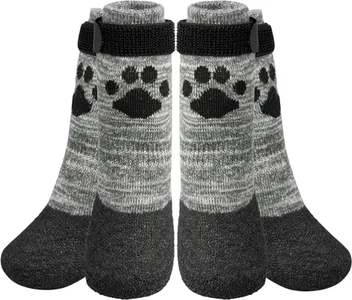 Vista 15 de KOOLTAIL Calcetines Antideslizantes para Perros para Pavimento Caliente/Frío para Evitar que Lamen las Patas, Botines para Suelos de Madera Dura