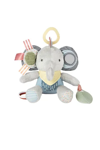 Vista 9 de Skip Hop Bandana Buddies - Juguete de actividad y dentición para bebés con sonajero multisensorial y texturas, Elefante