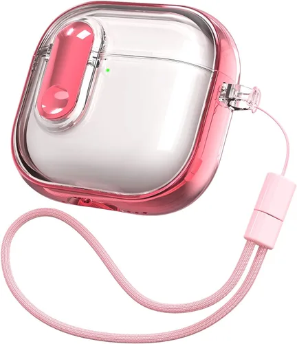 Vista 11 de RFUNGUANGO Estuche para AirPods Pro 2 para Mujeres con Candado de Seguridad, TPU Suave con Kit de Limpieza y Cordón, Compatible con Estuche