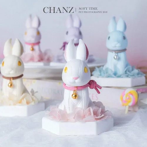 Vista 7 de Fewo Moldes de resina de conejo 3D, silicona, blanco, molde para manualidades, moldes de fundición de resina, ideal para velas, jabón, resina