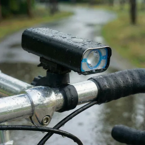 Vista 6 de BrightRoad 850 Lumens Front Bike Light - 85° Wide Beam Rechargeable Handlebar Bike Headlight with 7 Modes, 650ft Visibility - MTB Bicycle Light for