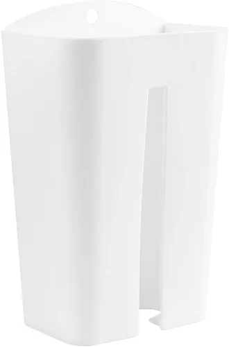 Vista 3 de Fydun Wall Mounted Garbage Bag Storage Rack Tissue Box Kitchen Decor Wide Range of Uses (White)