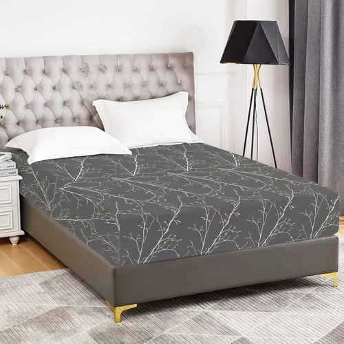 Vista 157 de YIYEA Sábana bajera ajustable de microfibra de doble cepillado de alta calidad, tamaño individual, sábana bajera ultra suave, encogimiento, Blanco