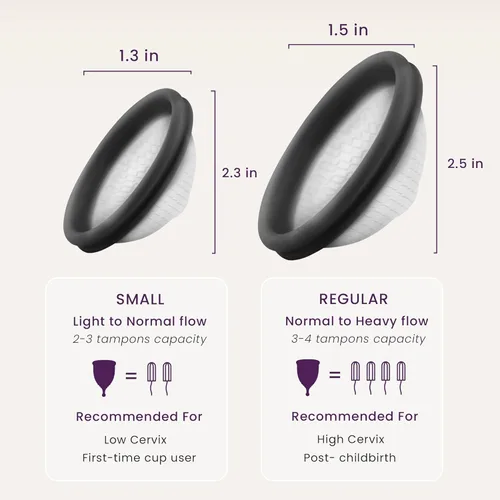 Vista 6 de Ecoblossom Disco menstrual reutilizable – Copa menstrual grande – Disco de período suave para mujeres diseñado con silicona flexible de grado médico