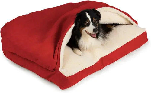 Vista 24 de Snoozer Pet Products Cama de lujo para perros estilo cueva rectangular con microserraje, pequeña, antracita