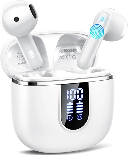 Vista 11 de Wireless Earbuds, Bluetooth 5.4 Headphones with 3D Bass Stereo Sound, 40H In-Ear Buds with 4 ENC Noise Cancelling Mic, Ultralight Bluetooth Earbuds