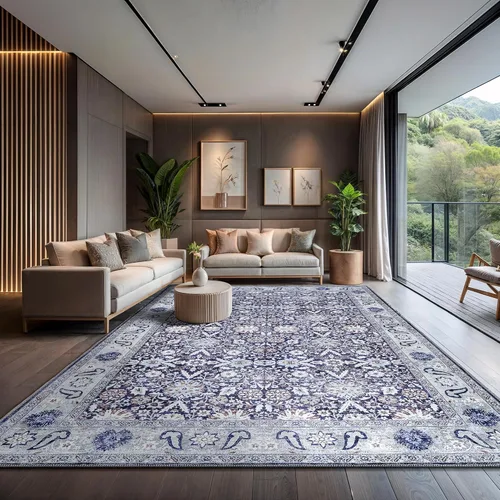 Vista 115 de CAMILSON Alfombras modernas de lujo con diamantes abstractos de 5 x 7 pies, suave, resistente a las manchas, fácil limpieza, no desprende pelo