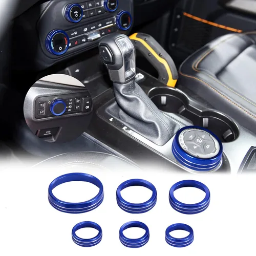 Vista 11 de para Ford Bronco Sport Accesorios 2021 2022 2023 2024 - perilla para interruptor de faros de aire acondicionado, 4WD, tracción en todas las ruedas