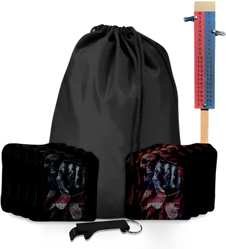 Vista 17 de BackYardGamesUSA Juego de 8 bolsas de Cornhole profesionales reguladoras, Tournament Slick n Stick Cornhole, bolsas para juegos de Cornhole