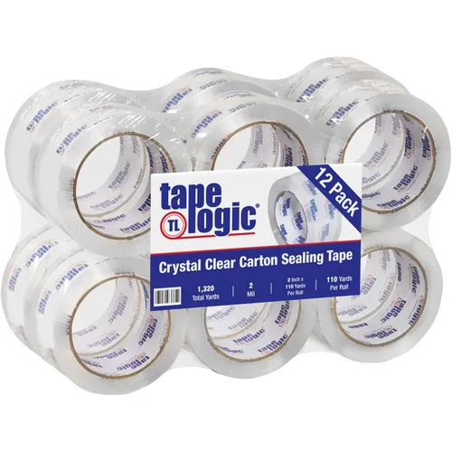 Vista 8 de Aviditi Tape Logic - Cinta de embalaje transparente de 2 pulgadas x 55 yardas, 2.6 mil, resistente, paquete de 12, perfecta para embalaje, envío