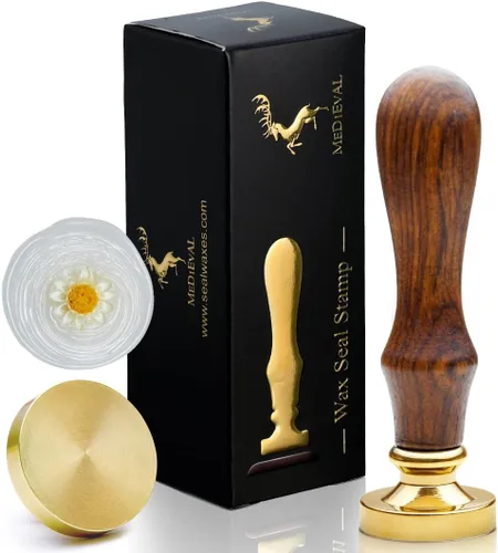 Vista 9 de Sello de Cera de Abeja en Relieve 3D - Cabeza de Latón con Mango de Madera, para Hacer Sellos de Cera para Invitaciones de Boda/Sobres/Envoltorios