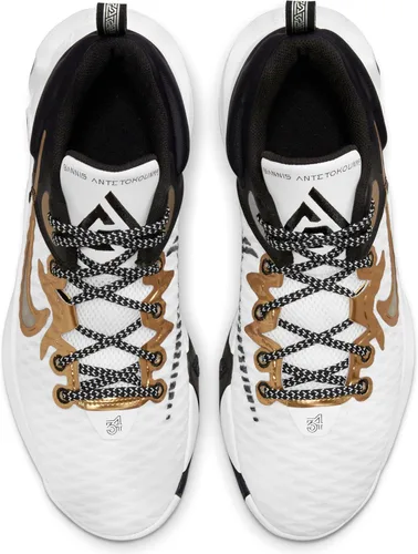 Vista 7 de Nike Giannis Immortality BlancoMetálico Oro-Negro (CZ4099 100)