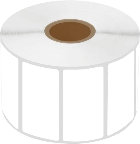 Vista 4 de USUPERINK 2 rollos (1300 etiquetas/rollo) de etiquetas de papel térmico directo de 2 x 1 pulgada, núcleo de 1 pulgada, código de barras en blanco