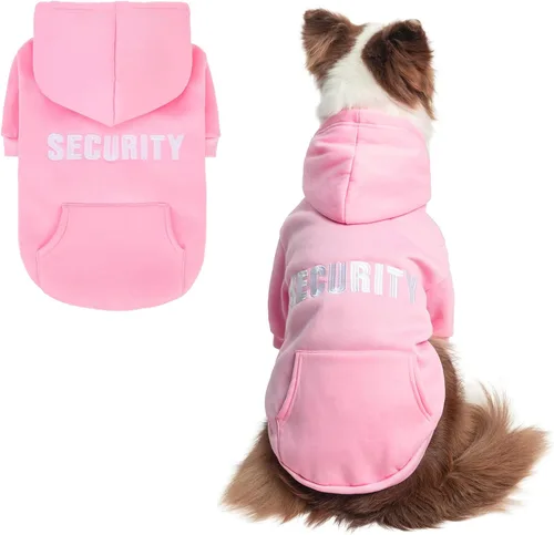 Vista 16 de SCENEREAL Sudaderas con capucha de seguridad para perros de tamaño pequeño, mediano y grande, ropa de felpa cepillada con gorro, abrigo de algodón