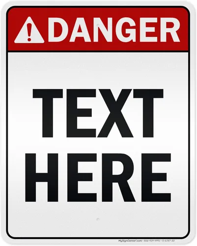 Vista 60 de Letrero de precaución personalizado, letrero ANSI, compatible con Osha, 7 x 10 pulgadas, libre de óxido, aluminio 040, resistente a la decoloración