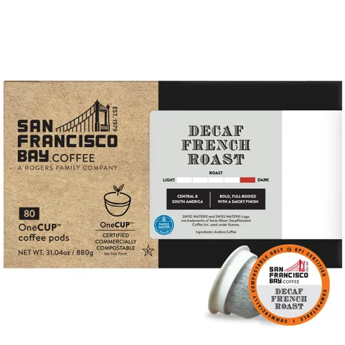 Vista 5 de Café de Francisco Bay OneCup, 80 unidades, una sola porción, compatible con cafeteras Keurig K-cup
