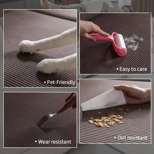 Vista 3 de OHSIO Fundas para Sofá Seccional, Fundas Elásticas para Sofá Resistentes al Desgaste, Fundas de Cojín Suaves y Lavables para Sofá, Protector