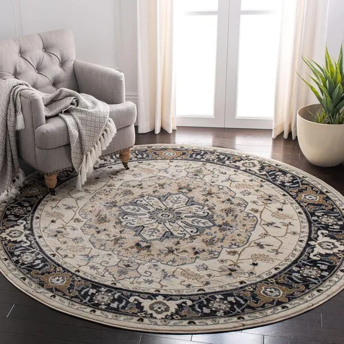 Vista 9 de SAFAVIEH Lyndhurst Collection Area Rug - 2'3" x 4', Cream & Navy, Non-Shedding & Easy to Clean, Ideal for Front Door, Kitchen, Foyer, Entryway