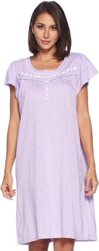 Vista 12 de Casual Nights Camisón de manga larga para mujer, diseño floral. Azul