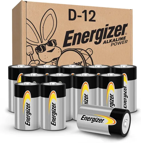 Vista 2 de Energizer D Batteries, pilas alcalinas D de larga duración, 12 unidades (paquete de 1) y pilas AA, pilas alcalinas dobles A de larga duración, 32