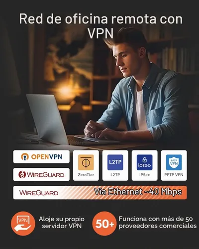 Vista 3 de Cudy AC1200 Router de viaje Wi-Fi 5 de bolsillo, modos 6 en 1, VPN, TR1200