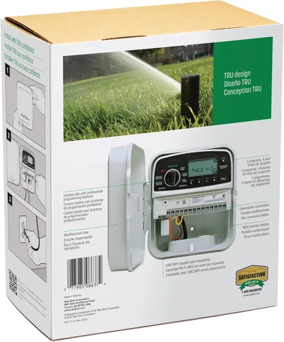 Vista 13 de Rain Bird TRU8O - Controlador/Temporizador de Riego para Interior/Exterior Basado en Programa, Listo para WiFi, 8 Zonas/Estación