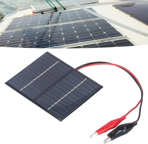 Vista 2 de Omabeta 1.5W 12V Panel solar, panel solar ligero portátil de salida de alta eficiencia de polisilicio para cargador de batería