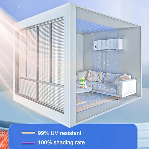 Vista 2 de Película de privacidad para ventana, película reflectante de aislamiento térmico, película de tinte de ventana de control de calor, adhesivo opaco