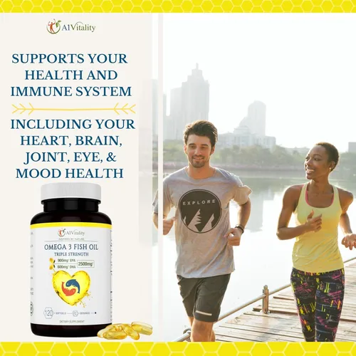 Vista 8 de Suplemento Omega 3 Triple Strength EPA DHA – 2500 mg de aceite de pescado sin eructos con sabor a limón – Alta potencia 900 mg EPA 600 mg DHA apoya