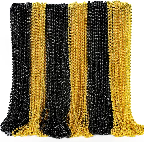 Vista 23 de EOBOH 100 PCS Collares de Cuentas de Mardi Gras, Collar de Cuentas Coloridas Juguete Recuerdos de Fiesta, Accesorios de Disfraz de Cuentas de 33" a
