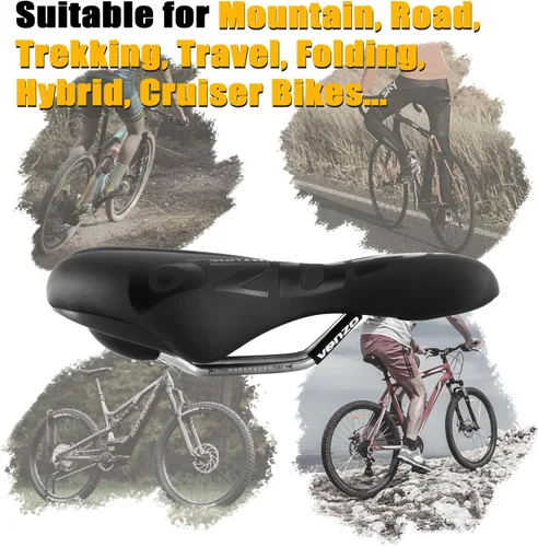 Vista 6 de Venzo Comfortable Saddle Bike Seat Soft & Durable Bicycle Seat for MTB, Road, Exercise, Trekking, Folding, Hybrid & Cruiser Bikes Breathable &