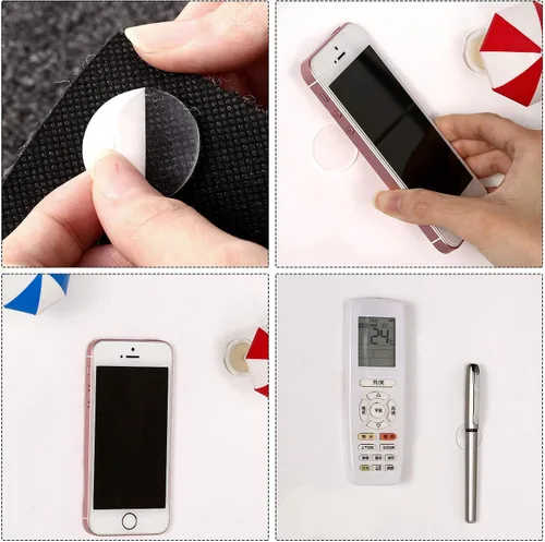 Vista 6 de Outus 100 piezas de parachoques de vidrio para mesa, adhesivos transparentes de 1 pulgada, almohadillas antideslizantes para puerta de gabinete