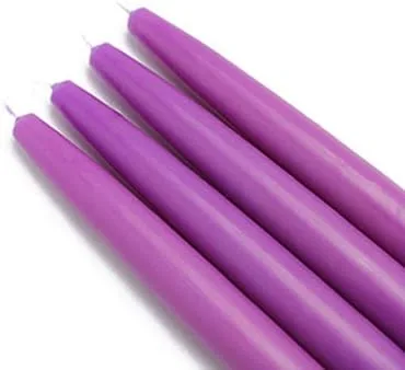 Velas cónicas moradas de 6" (144 piezas/caja) a granel