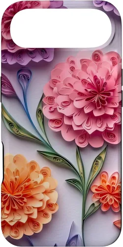 Vista 27 de Funda de claveles estilo Quilling de papel para iPhone 17