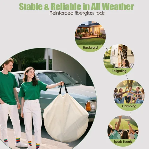 Vista 5 de Tienda de campaña de burbujas emergente para 8 a 14 personas con techo impermeable y ventanas de ventilación, refugios de campamento de 10 a 12